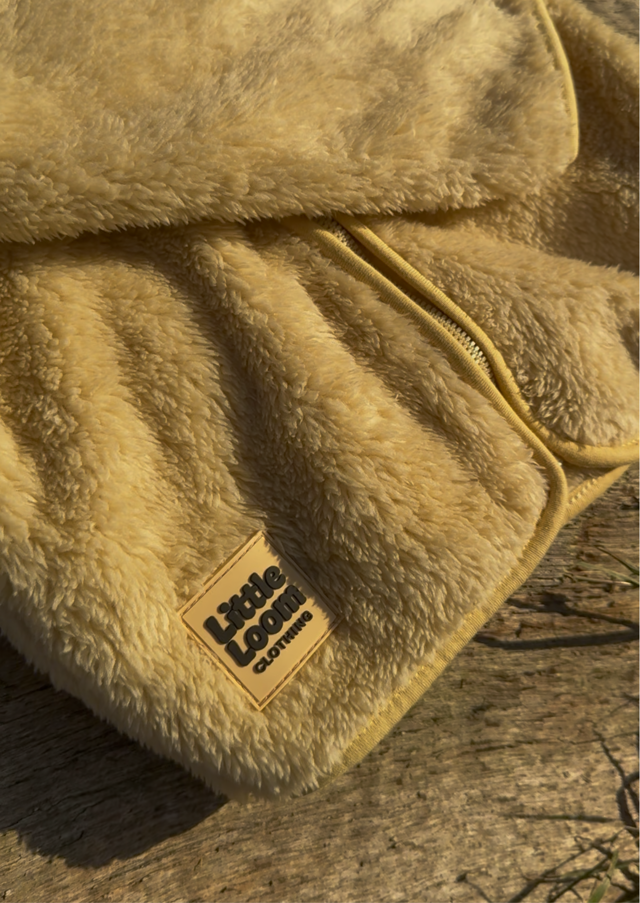 SnuggleCub Fleece Hoodie - Cream Teddy