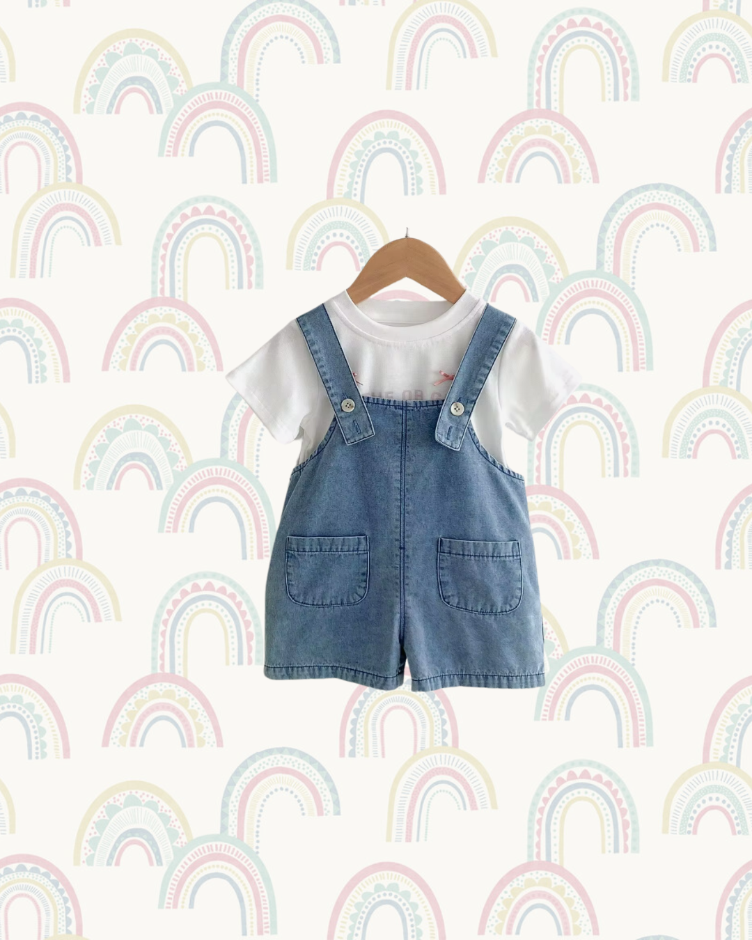 Denim Bunny Ear Dungarees