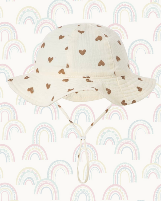 Baby+Sun Bucket Hat - Hearts