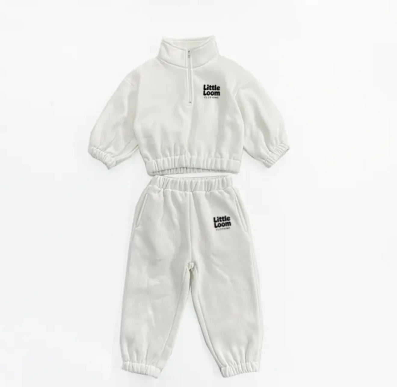 CozyCloud Quarter Zip - Cloud White