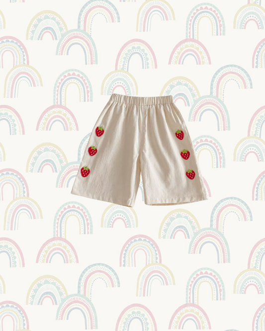Stitched Strawberry Short - Warm White