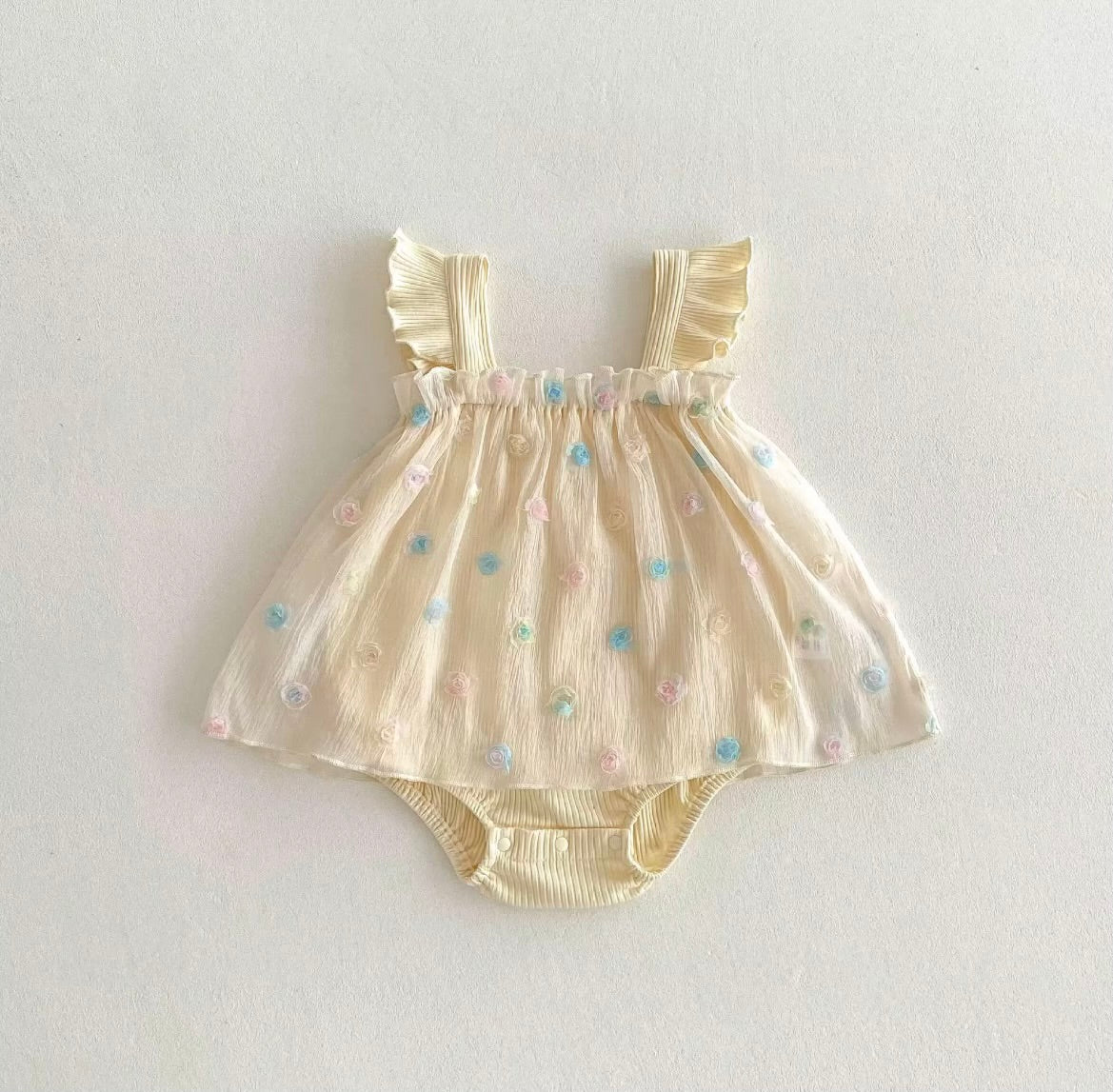 Petal Baby Romper - Pastel