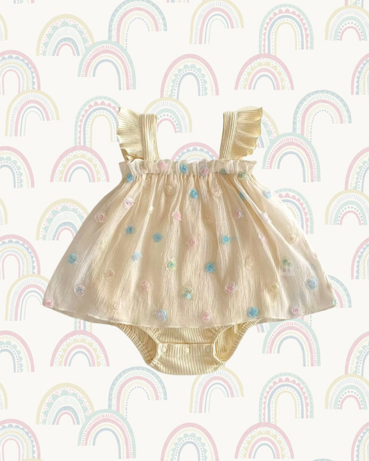 Petal Baby Romper - Pastel